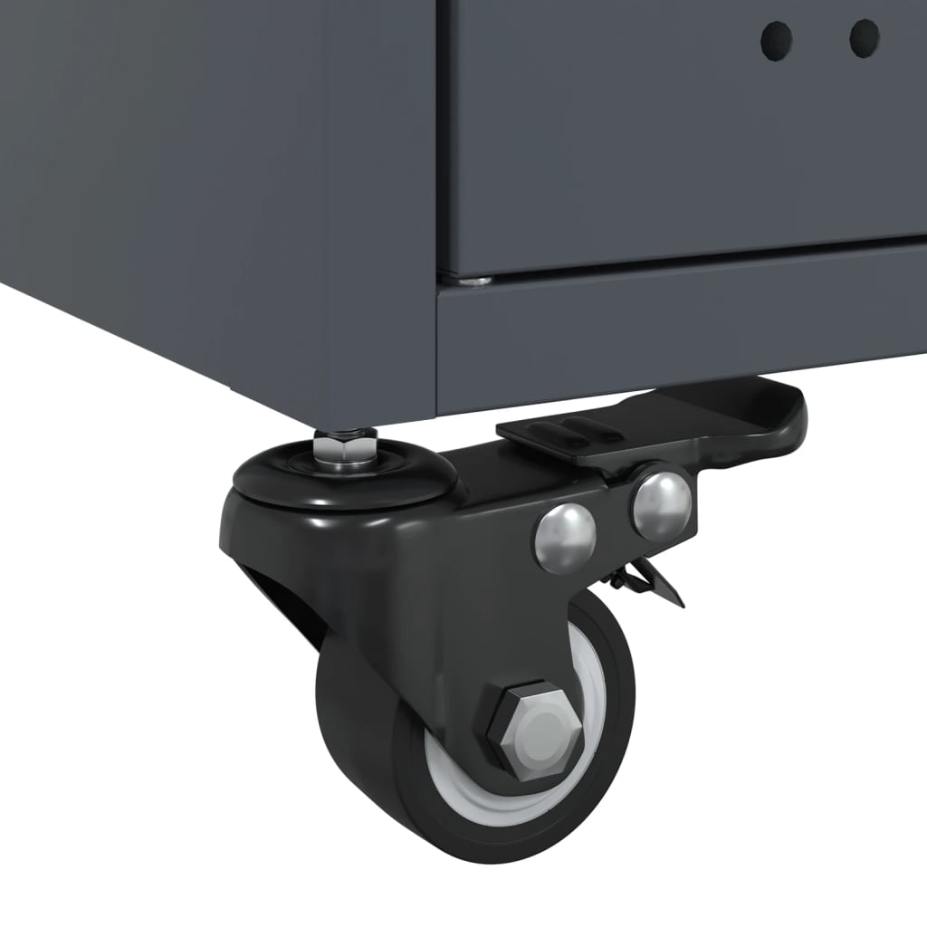 Τραπέζι Κήπου Ανθρακί 68x50x43,5 εκ. Ατσάλινο