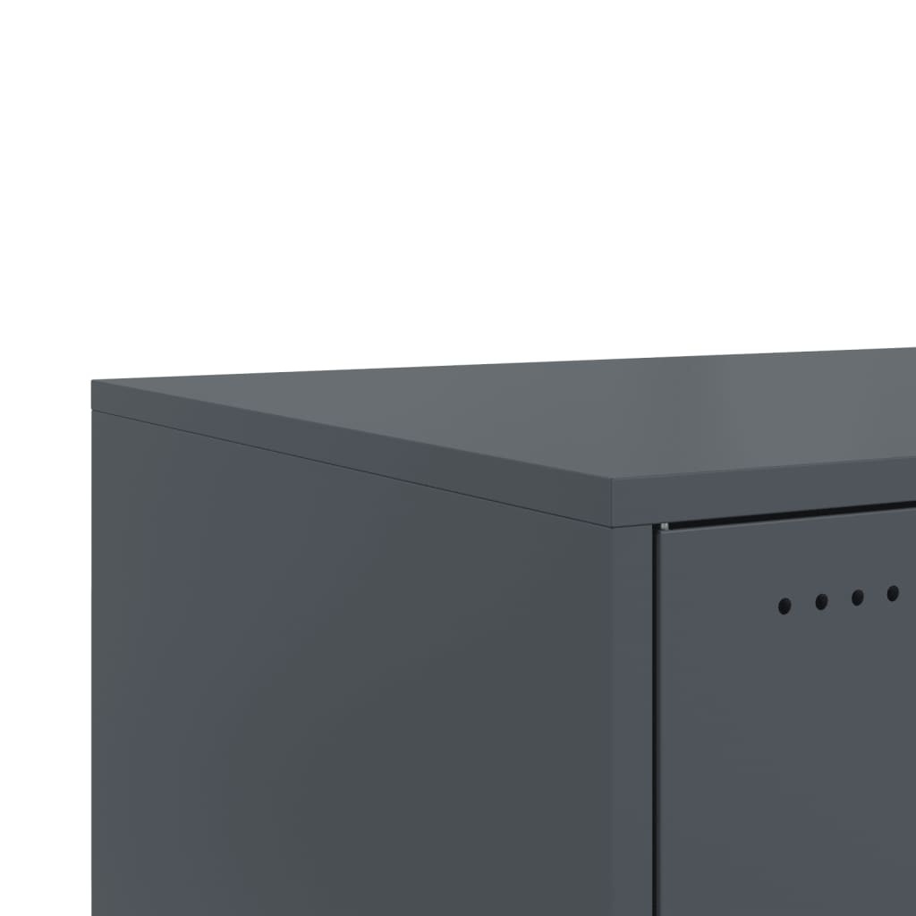 Τραπέζι Κήπου Ανθρακί 68x50x43,5 εκ. Ατσάλινο