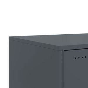 Τραπέζι Κήπου Ανθρακί 68x50x43,5 εκ. Ατσάλινο