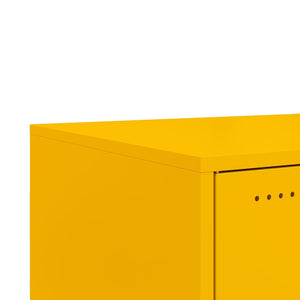 Τραπέζι Κήπου Κίτρινο Μουσταρδί 68x50x43,5 εκ. Ατσάλινο