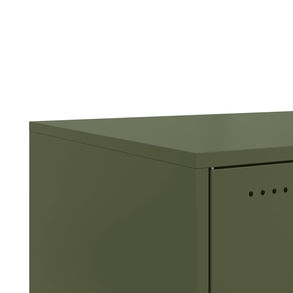 Τραπεζάκι Σαλονιού Πράσινο Λαδί 68x50x43,5 εκ. από Ατσάλι
