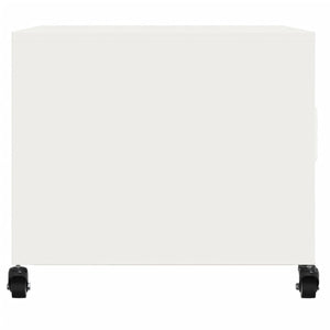 Τραπεζάκι Σαλονιού Λευκό 68x50x43,5 εκ. από Ατσάλι