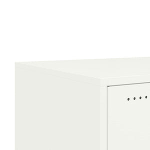 Τραπεζάκι Σαλονιού Λευκό 68x50x43,5 εκ. από Ατσάλι
