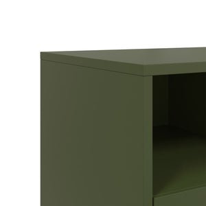 Έπιπλο Τηλεόρασης Πράσινο Λαδί 100,5x39x43,5 εκ. από Ατσάλι