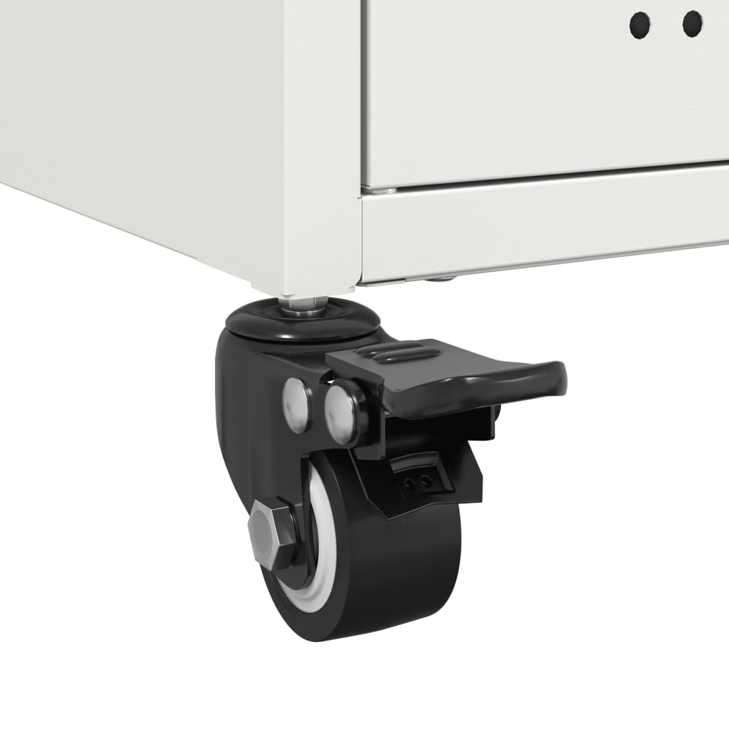 Έπιπλο Τηλεόρασης Λευκό 100,5x39x43,5 εκ. Ατσάλι