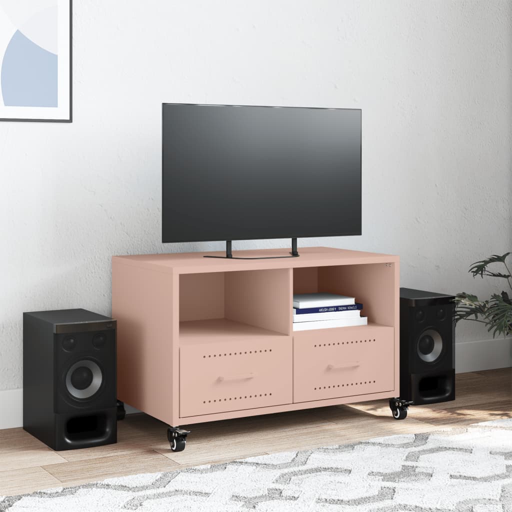 Έπιπλο Τηλεόρασης Ροζ 68 x 39 x 43,5 εκ. Χάλυβας