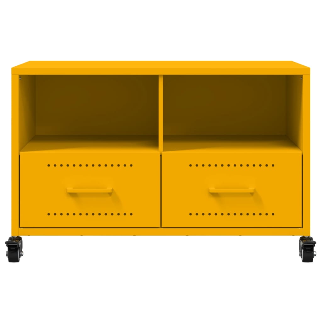 Έπιπλο Τηλεόρασης Μουσταρδί Κίτρινο 68x39x43,5 εκ. από Ατσάλι