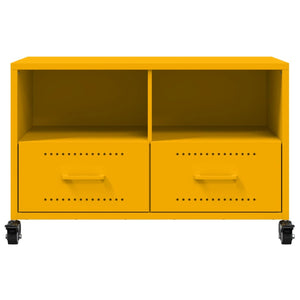 Έπιπλο Τηλεόρασης Μουσταρδί Κίτρινο 68x39x43,5 εκ. από Ατσάλι