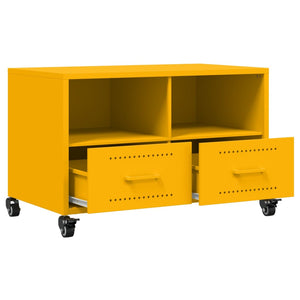 Έπιπλο Τηλεόρασης Μουσταρδί Κίτρινο 68x39x43,5 εκ. από Ατσάλι