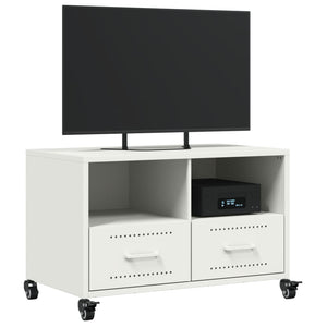 Έπιπλο Τηλεόρασης Λευκό 68 x 39 x 43,5 εκ. Χάλυβας - Pakobazaar