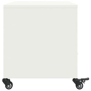 Έπιπλο Τηλεόρασης Λευκό 68 x 39 x 43,5 εκ. Χάλυβας - Pakobazaar