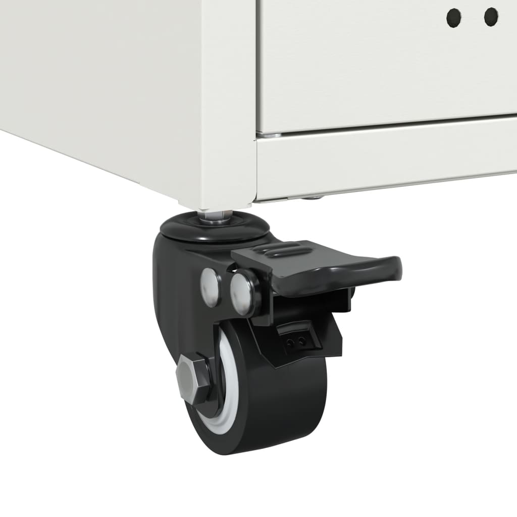 Έπιπλο Τηλεόρασης Λευκό 68 x 39 x 43,5 εκ. Χάλυβας - Pakobazaar