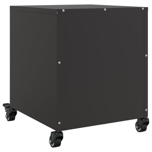 Κομοδίνο Μαύρο 36x39x43,5 εκ. από Χάλυβα - Pakobazaar