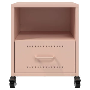 Κομοδίνο Ροζ 36x39x43,5 εκ. από Χάλυβα