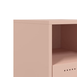 Κομοδίνο Ροζ 36x39x43,5 εκ. από Χάλυβα