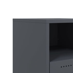 Κομοδίνο Ανθρακί 36 x 39 x 43,5 εκ. από Χάλυβα