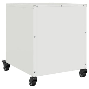 Κομοδίνο Λευκό 36x39x43,5 εκ. από Χάλυβα