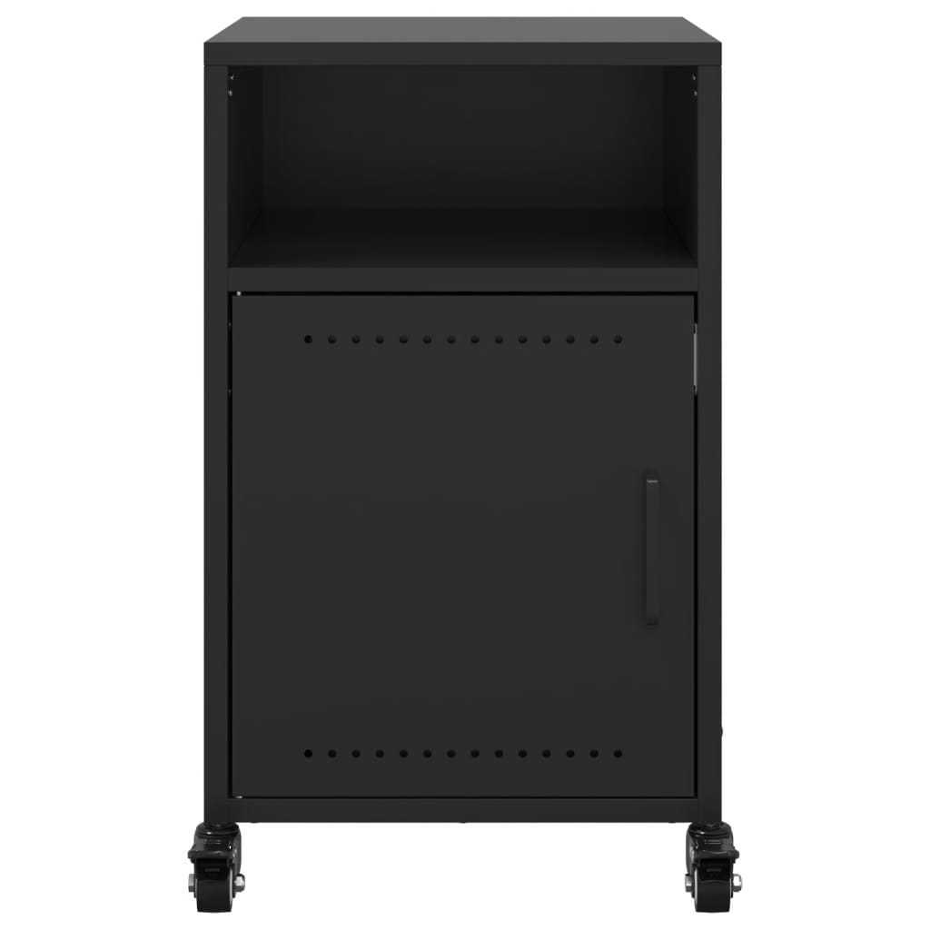Κομοδίνο Μαύρο 36x39x59 εκ. από Χάλυβα - Pakobazaar