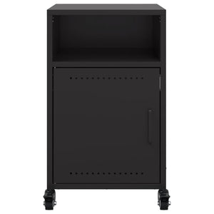 Κομοδίνο Μαύρο 36x39x59 εκ. από Χάλυβα