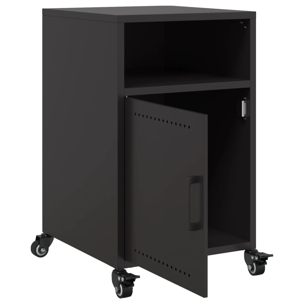 Κομοδίνο Μαύρο 36x39x59 εκ. από Χάλυβα - Pakobazaar