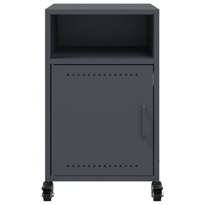 Κομοδίνα 2 τεμ. Ανθρακί 36x39x59 εκ. από Χάλυβα