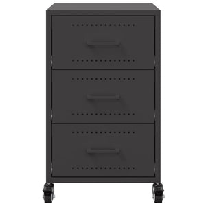 Κομοδίνο Μαύρο 36x39x59 εκ. από Χάλυβα - Pakobazaar