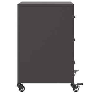 Κομοδίνο Μαύρο 36x39x59 εκ. από Χάλυβα - Pakobazaar