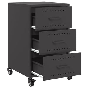 Κομοδίνο Μαύρο 36x39x59 εκ. από Χάλυβα - Pakobazaar
