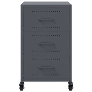 Κομοδίνο Ανθρακί 36x39x59 εκ. από Χάλυβα - Pakobazaar