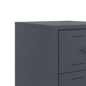 Κομοδίνο Ανθρακί 36x39x59 εκ. από Χάλυβα - Pakobazaar
