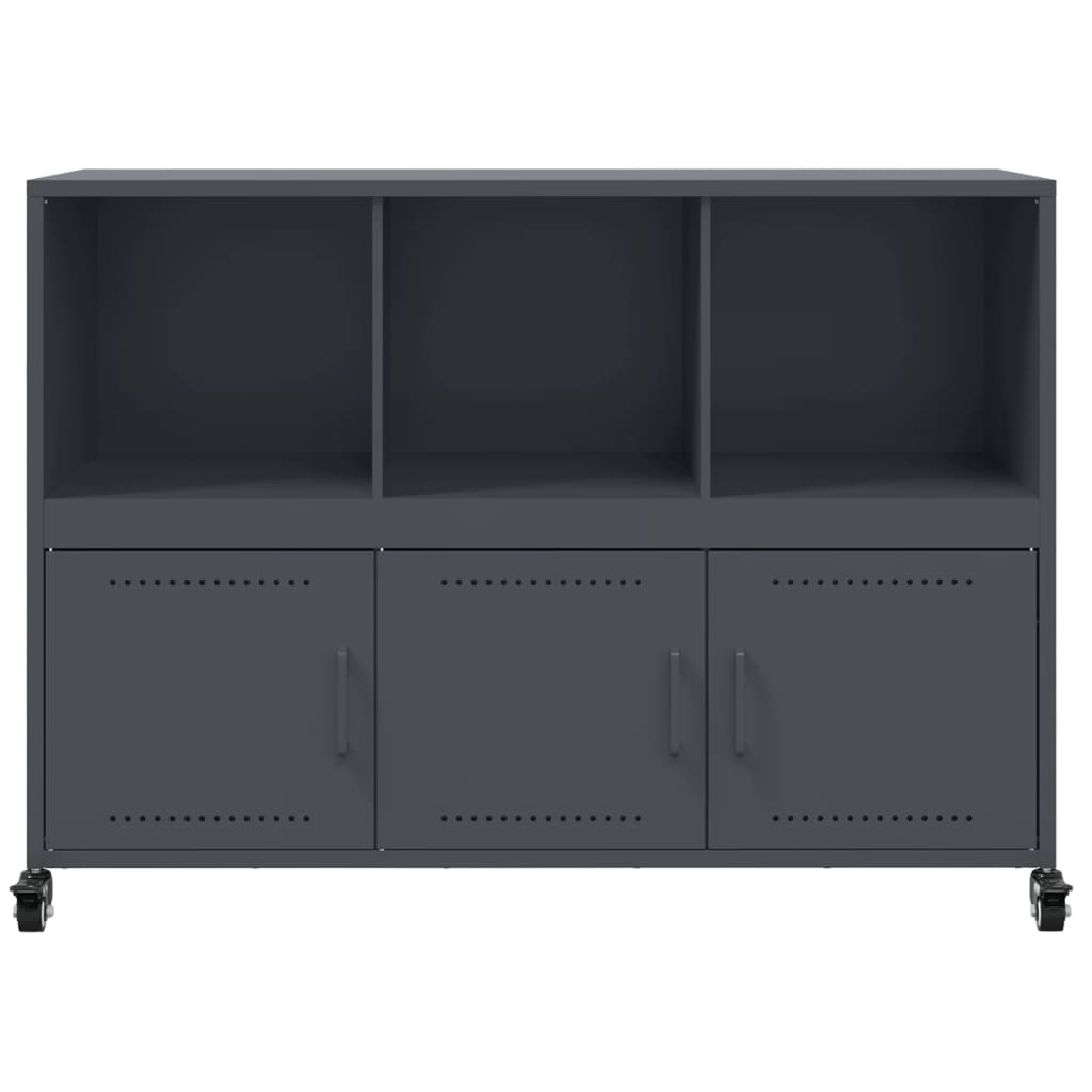 Ντουλάπι Ανθρακί 100,5x39x72 εκ. από Χάλυβα