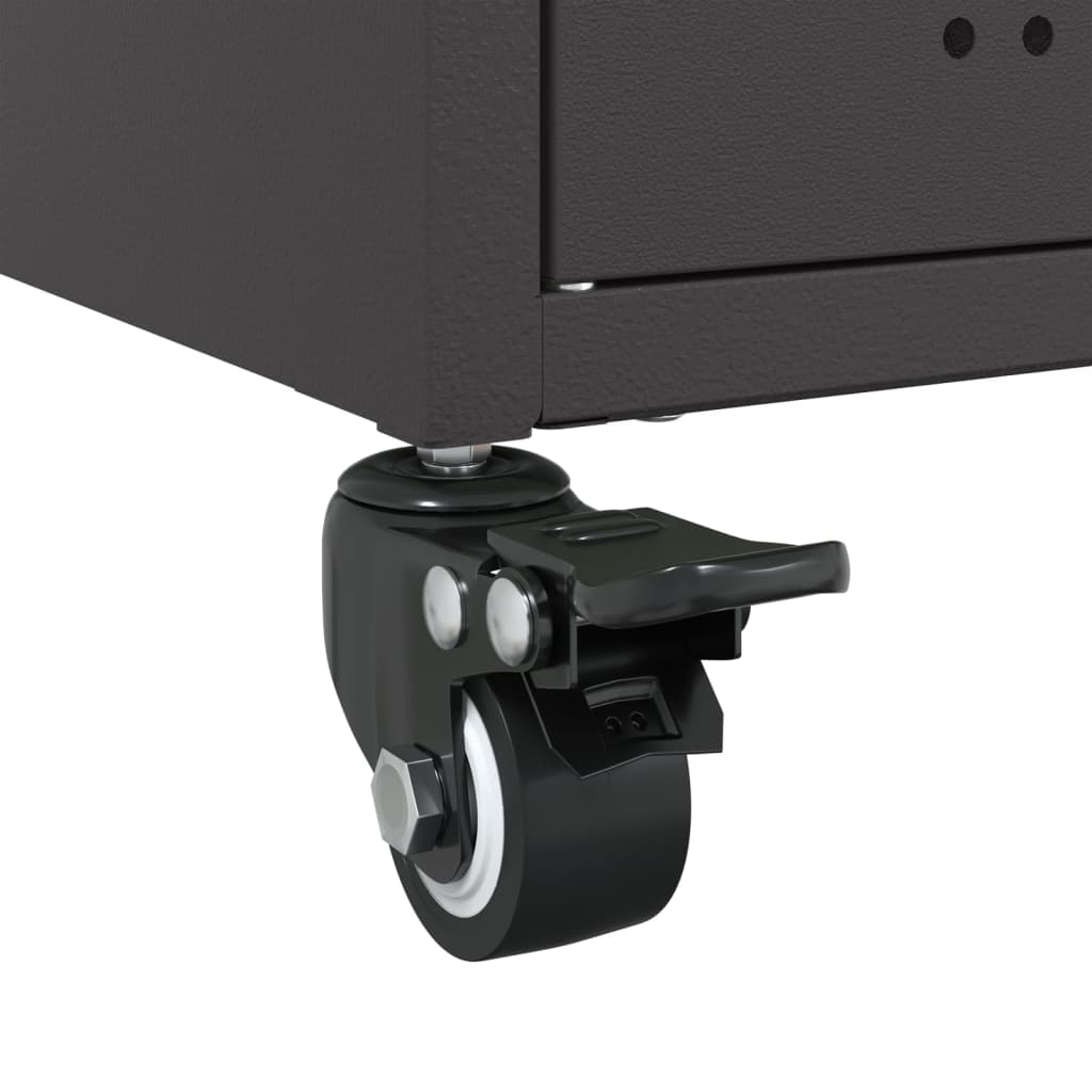 Ντουλάπι Μαύρο 100,5x39x72 εκ. από Χάλυβα