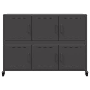 Ντουλάπι Μαύρο 100,5x39x72 εκ. από Χάλυβα