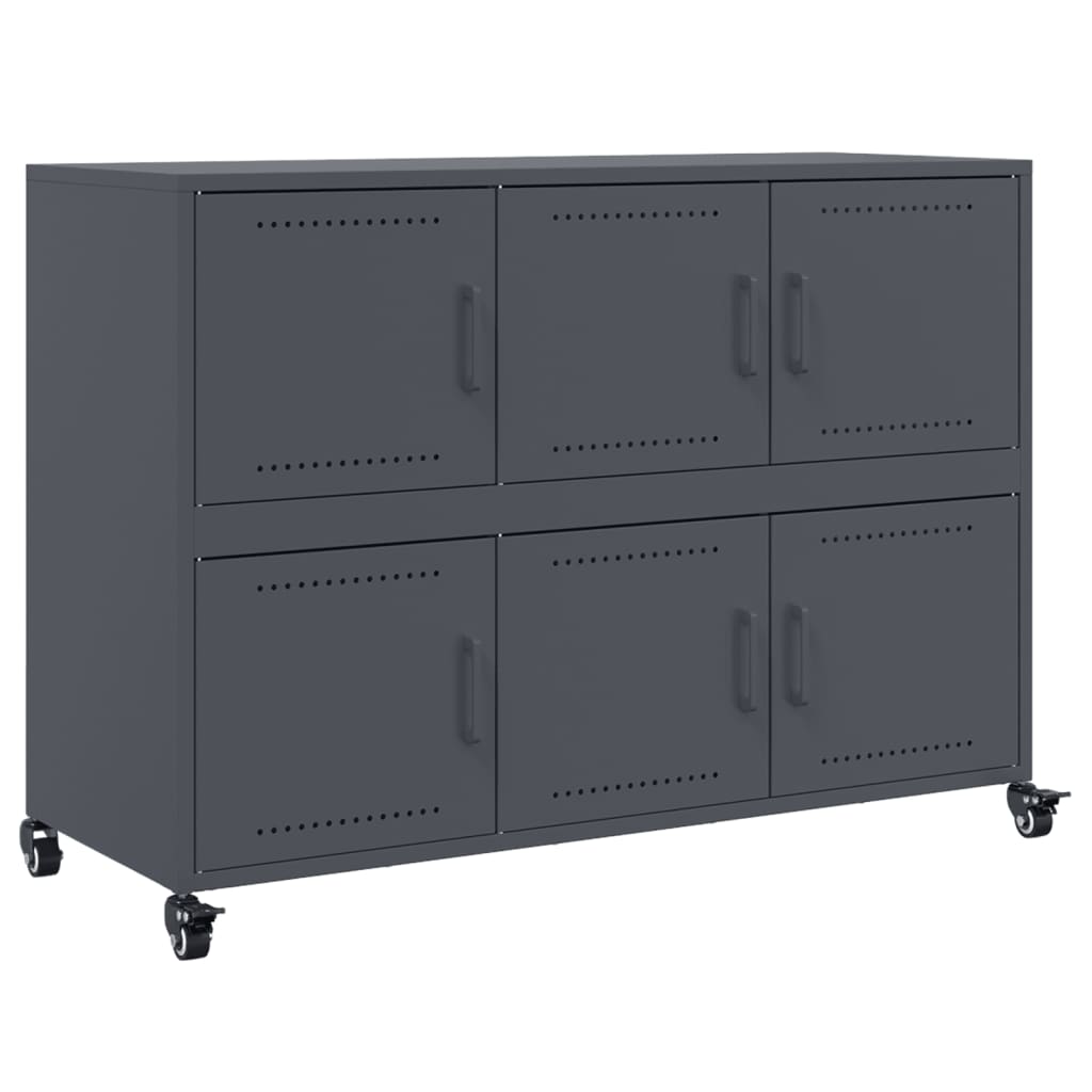 Ντουλάπι Ανθρακί 100,5x39x72 εκ. από Χάλυβα - Pakobazaar