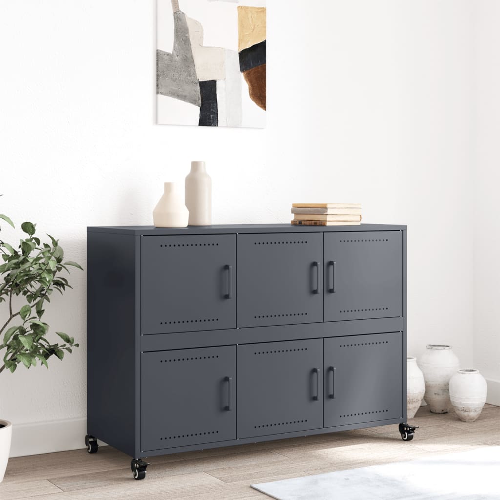 Ντουλάπι Ανθρακί 100,5x39x72 εκ. από Χάλυβα - Pakobazaar