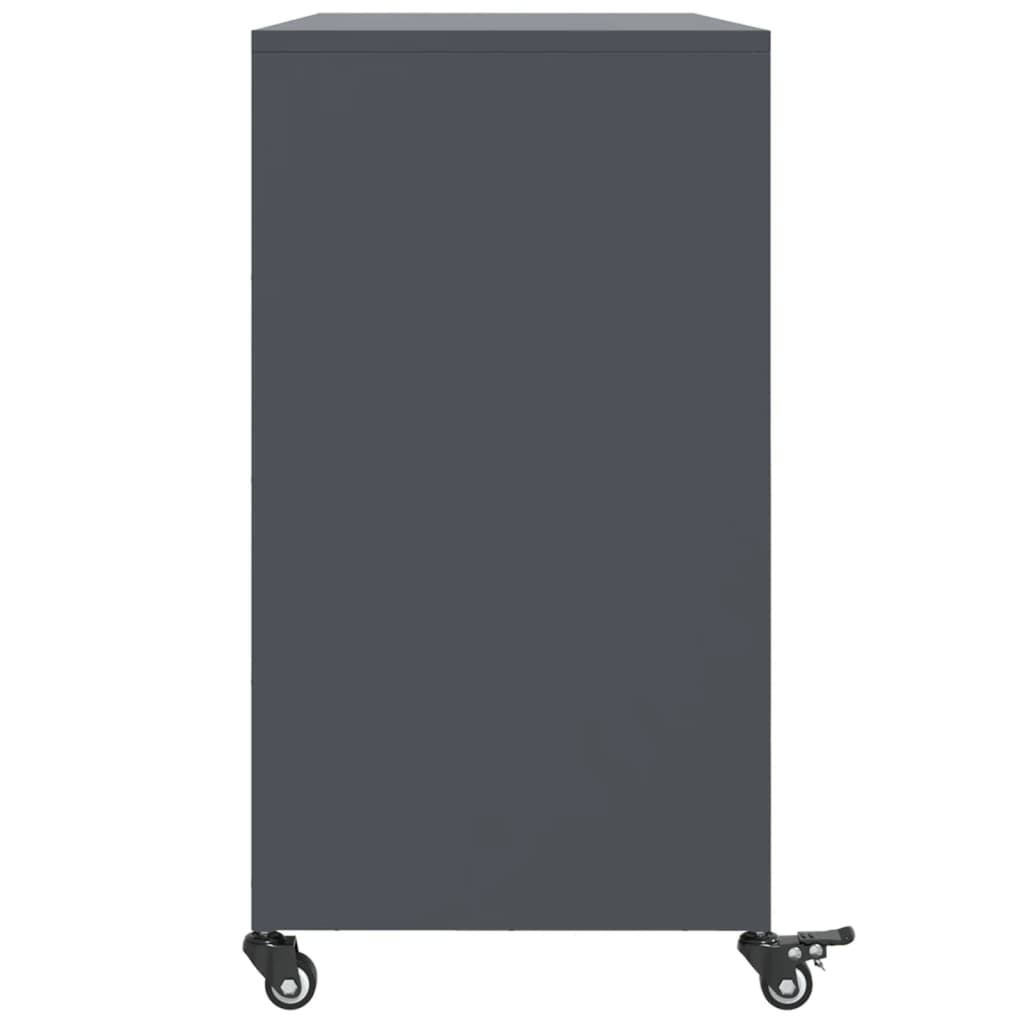 Ντουλάπι Ανθρακί 100,5x39x72 εκ. από Χάλυβα - Pakobazaar
