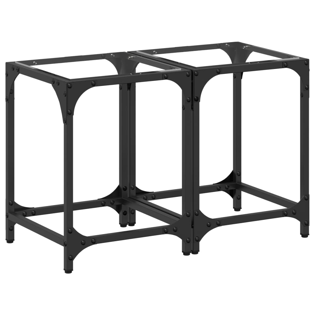 Τραπεζάκια Σαλονιού Επιφάνεια Διαφανές Γυαλί 30x30x40 εκ Ατσάλι