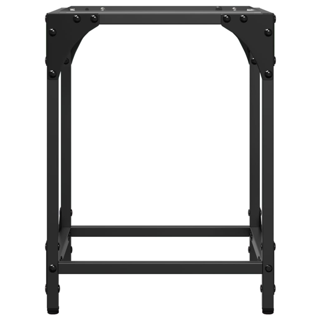 Τραπεζάκια Σαλονιού Επιφάνεια Διαφανές Γυαλί 30x30x40 εκ Ατσάλι