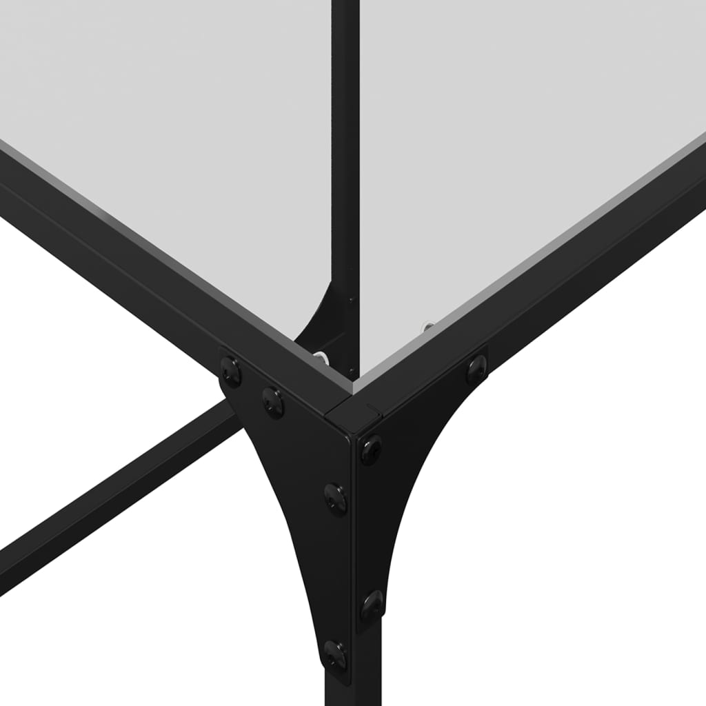 Τραπεζάκια Ζιγκόν 2 Τεμ. Επιφάνεια Διαφανές Γυαλί από Ατσάλι