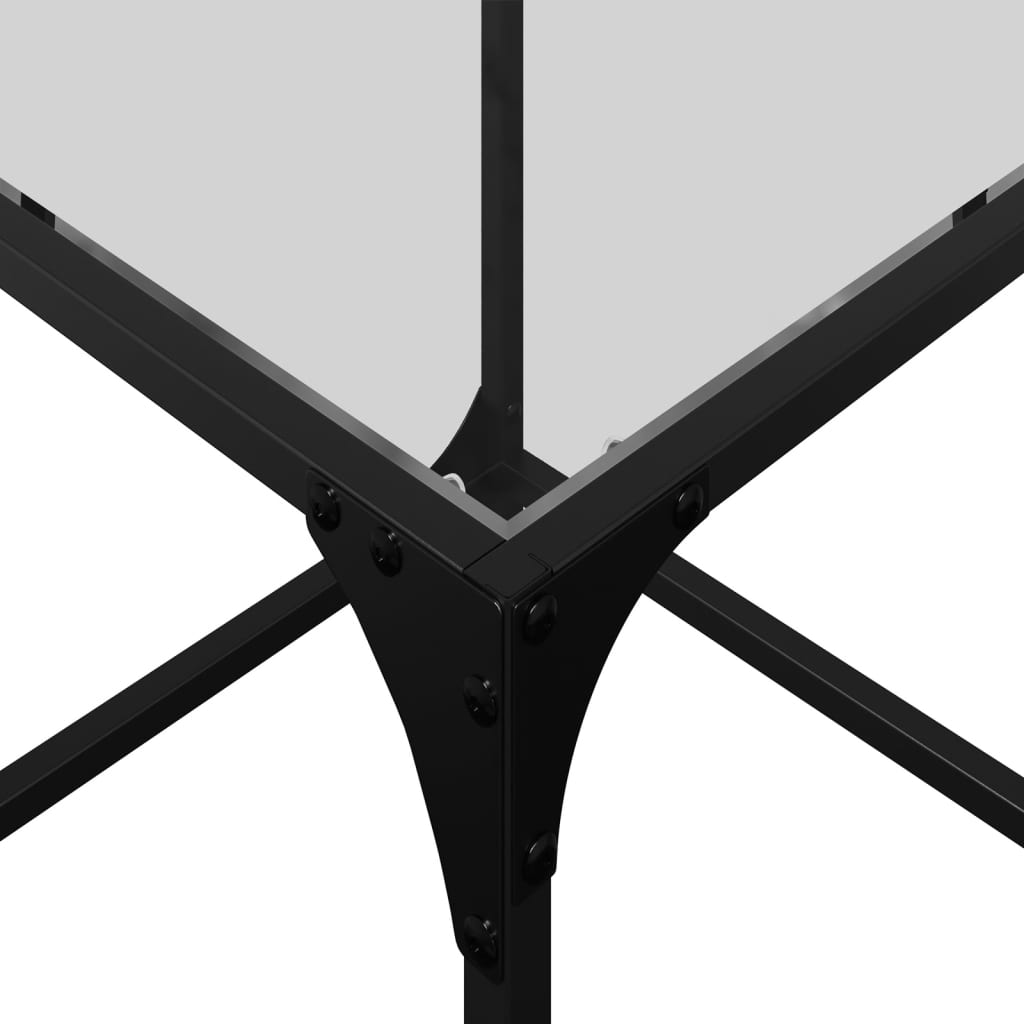 Τραπεζάκια Ζιγκόν 3 Τεμ. Επιφάνεια Διαφανές Γυαλί από Ατσάλι