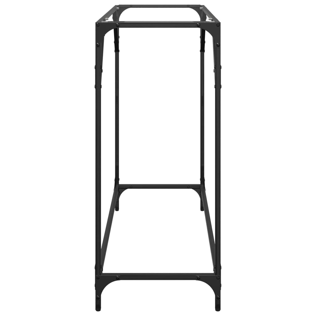 Τραπέζι Σαλονιού Επιφάνεια Διαφανές Γυαλί 98x35x81 εκ Ατσάλι