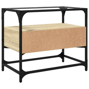 Έπιπλο Τηλεόρασης Γυάλ Επιφάνεια Sonoma Δρυς 60x35x51εκ Επ Ξύλο