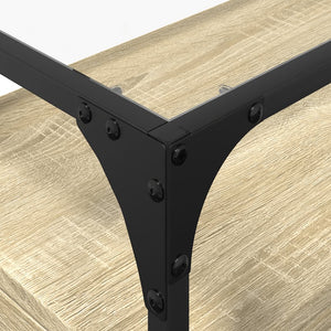 Έπιπλο Τηλεόρασης Γυάλ Επιφάνεια Sonoma Δρυς 60x35x51εκ Επ Ξύλο