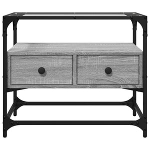 Έπιπλο Τηλεόρασης Γυάλ Επιφάνεια Γκρι Sonoma 60x35x51εκ Επ Ξύλο