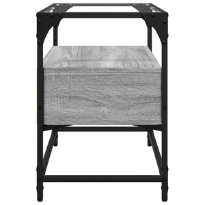 Έπιπλο Τηλεόρασης Γυάλ Επιφάνεια Γκρι Sonoma 60x35x51εκ Επ Ξύλο