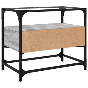 Έπιπλο Τηλεόρασης Γυάλ Επιφάνεια Γκρι Sonoma 60x35x51εκ Επ Ξύλο