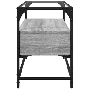 Έπιπλο Τηλεόρασης Γυάλ Επιφάνεια Γκρι Sonoma 80x35x51εκ Επ Ξύλο