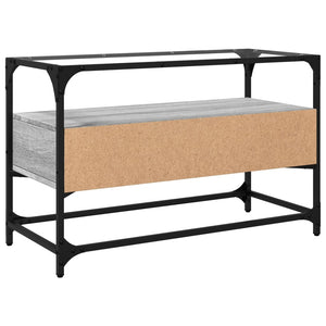 Έπιπλο Τηλεόρασης Γυάλ Επιφάνεια Γκρι Sonoma 80x35x51εκ Επ Ξύλο