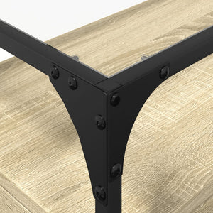 Έπιπλο Τηλεόρασης Γυάλ Επιφάνεια Sonoma Δρυς 98x35x51εκ Επ Ξύλο