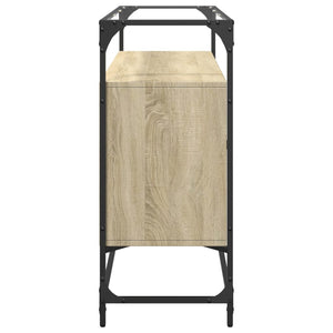 Βοηθητικό Έπιπλο Γυάλ Επιφάνεια Sonoma Δρυς 98x35x81 εκ Επ Ξύλο